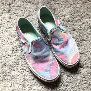Tie dye vans sz 6.5